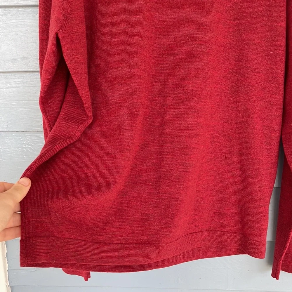 J. Crew Burgundy Crewneck Wool Sweater
